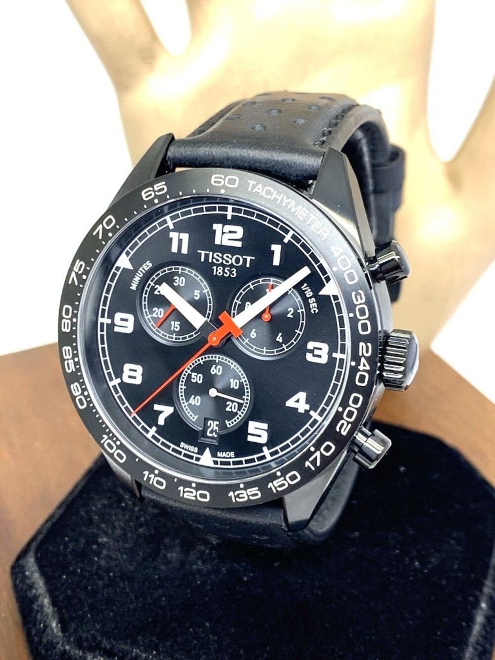 Tissot Men's Watch PRS 516 Swiss Quartz Chronograph Black Leather T1316173605200